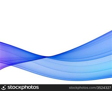 blue wave - high quality abstract formation on white background