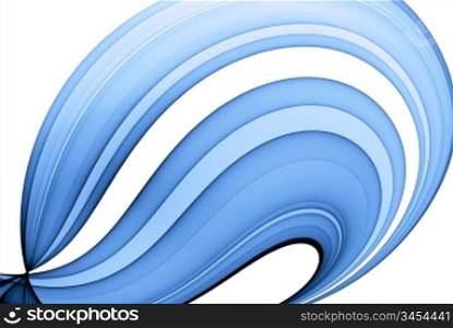 blue wave over white, abstract background. hq render