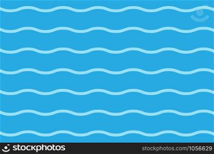 Blue waves lines pattern background - Vector illustration