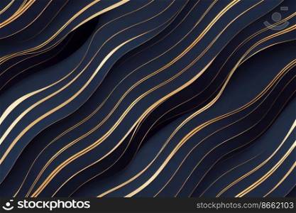 Blue wavy seamless textile pattern 3d illustrated