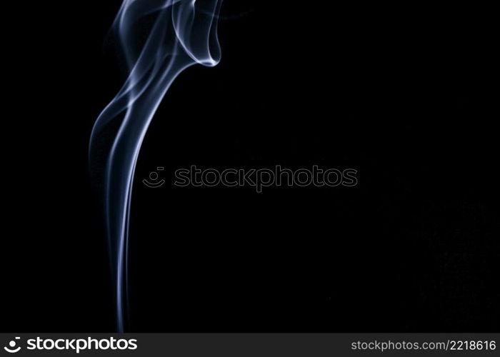 blue wavy smoke black background