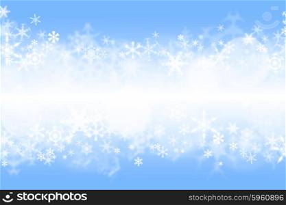Blue winter wallaper with snowflakes