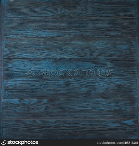 blue wooden background. Colorful dark blue empty pine wooden background