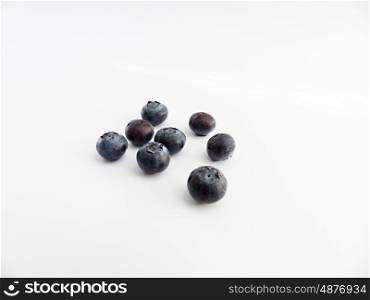 Blueberries. Blueberries as a free plate on white background
