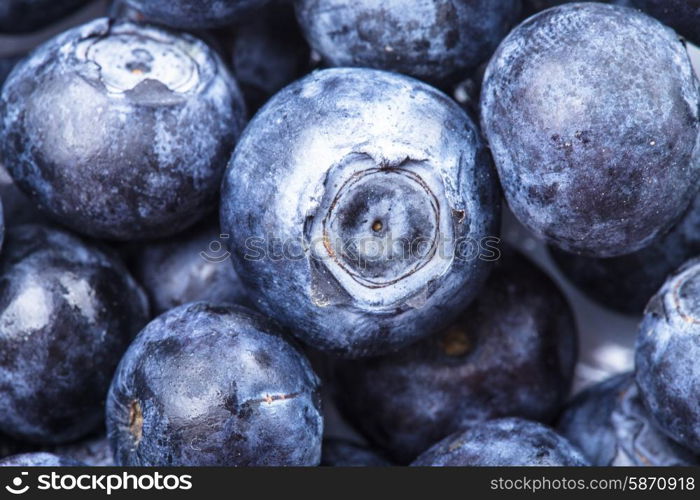 Blueberry berries close up as a background. Blueberry