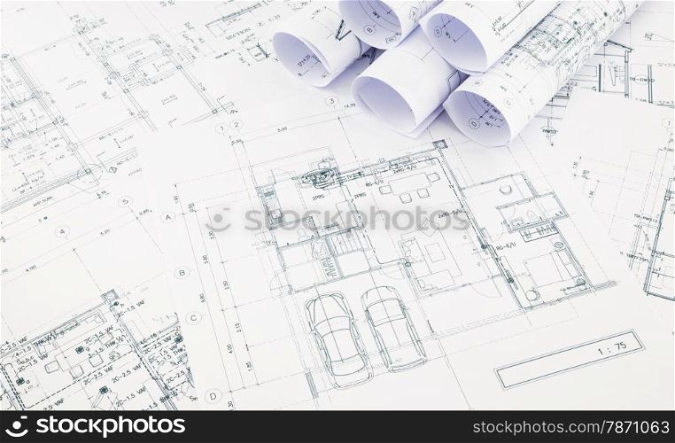 blueprints and house plan, business concepts and ideas