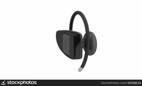 Bluetooth headset on white background