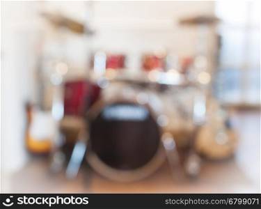 Blur abstract background with drum set, stock photo