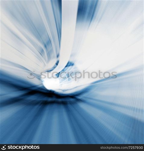 Blur abstract tunnel. 3d rendering. Blur abstract tunnel
