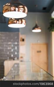 blur background coffee shop with lighting equipment. High resolution photo. blur background coffee shop with lighting equipment. High quality photo