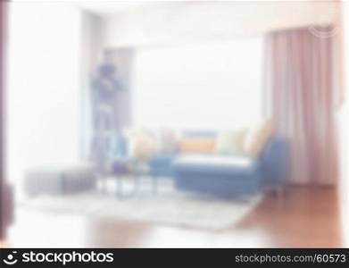 Blur background modern interior living space