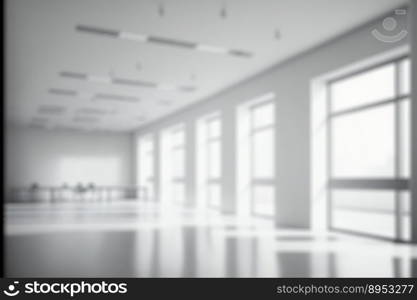 Blur background of empty modern office background . Workspace interior design white color . Clean and bright office gallery background. Blur background of empty modern office background . Workspace interior design white color .