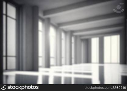 Blur background of large hall corridor inside office building background