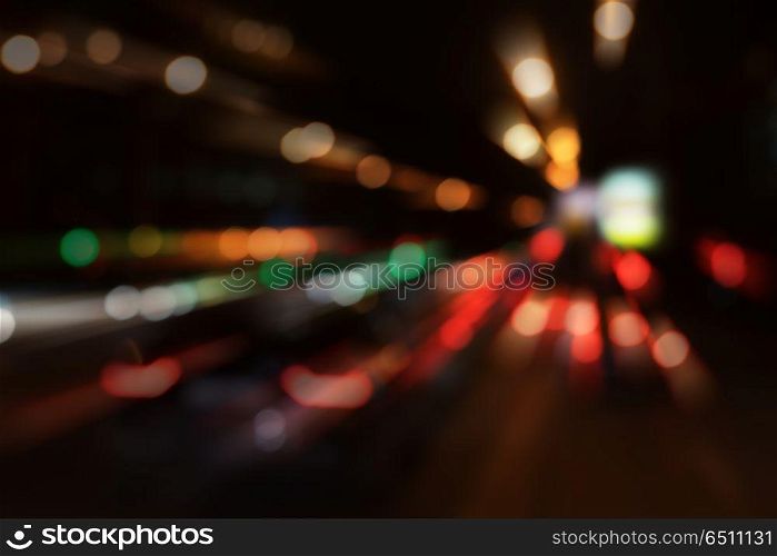 Blur city lights. Blur city lights. Night road traffic background. Blur city lights
