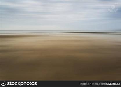 Blur effect landscape beach in Summer