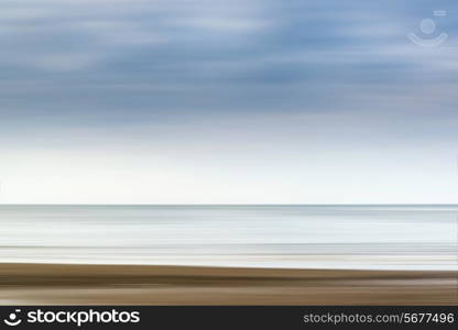 Blur effect landscape beach in Summer