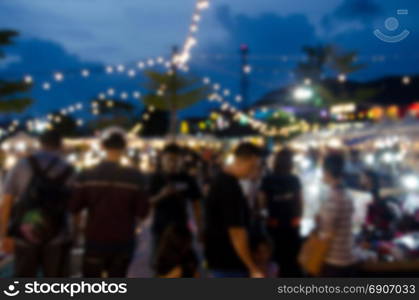 Blur Festival food night market for background usage.