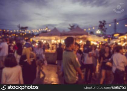 Blur Festival food night market for background usage.