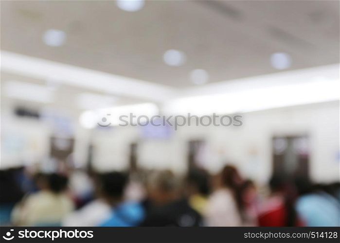 Blur hospital luxury or clinic interior abstract background for design in your work defocused concept.