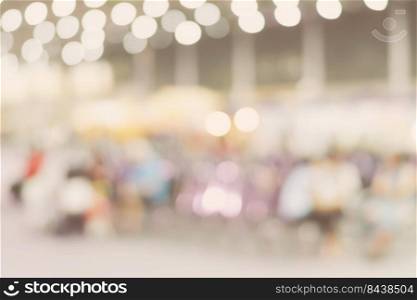 Blur image background of people in shopping mall.
