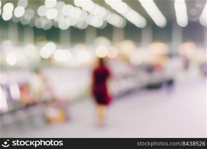Blur image background of people in shopping mall.
