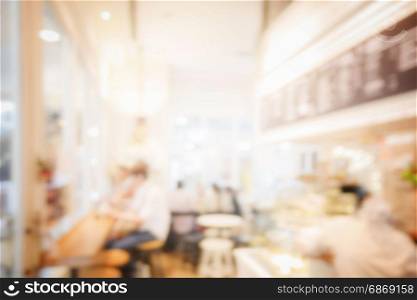 blur image of coffee shop background