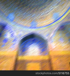 blur in iran abstract texture of the religion architecture mosque roof persian history