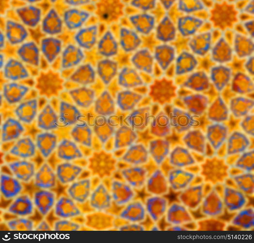 blur in iran abstract texture of the religion architecture mosque roof persian history