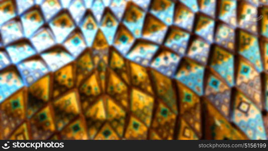 blur in iran abstract texture of the religion architecture mosque roof persian history