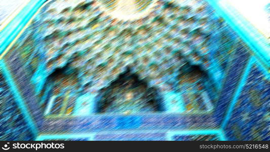 blur in iran abstract texture of the religion architecture mosque roof persian history