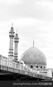 blur in iran and old antique mosque minaret religion persian architecture