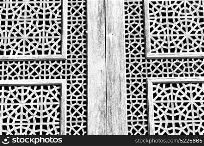 blur in iran antique door entrance and decorative handle for background