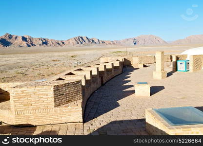 blur in iran antique palace and caravanserai old contruction for travel people