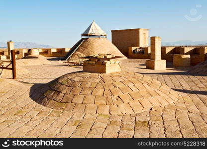 blur in iran antique palace and caravanserai old contruction for travel people