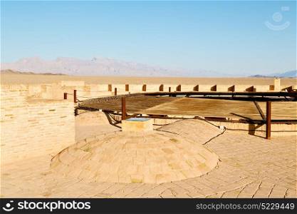 blur in iran antique palace and caravanserai old contruction for travel people