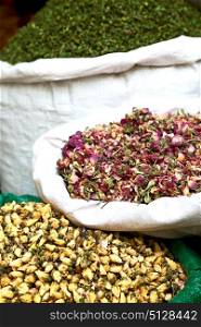 blur in iran bazaar old market spice ingredient for food exotic herb