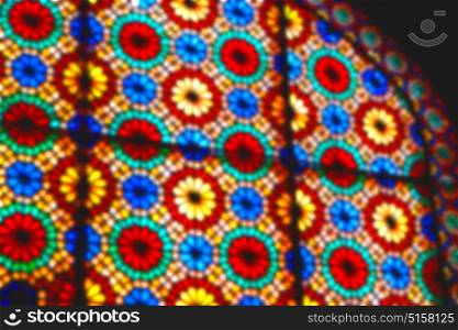 blur in iran colors from the windows the olf mosque traditional scenic light