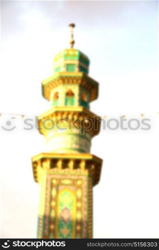 blur in iran islamic mausoleum old architecture mosque minaret near the sky