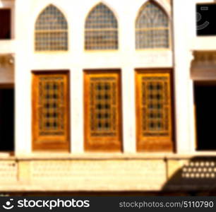 blur in iran kashan the old persian architecture window and glass in background