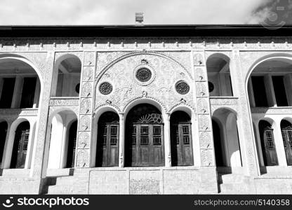 blur in iran kashan the old persian architecture window and glass in background