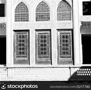 blur in iran kashan the old persian architecture window and glass in background