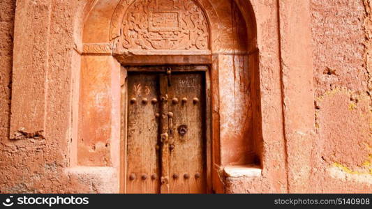 blur in iran old door near the mosque and antique construction