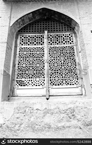 blur in iran old window near the mosque and antique construction