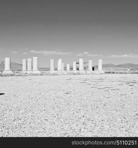 blur in iran pasargad the old construction temple and grave column blur