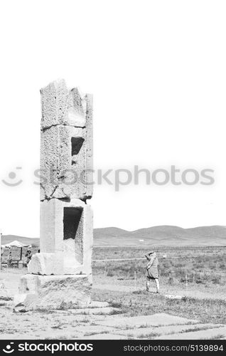 blur in iran pasargad the old construction temple and grave column blur