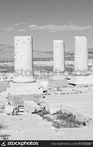 blur in iran pasargad the old construction temple and grave column blur