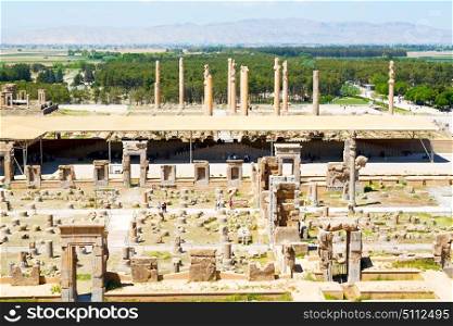 blur in iran persepolis the old ruins historical destination monuments and ruin