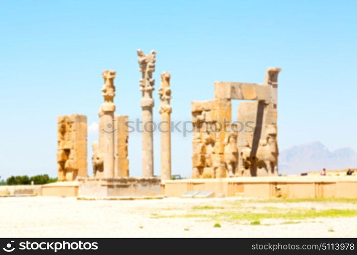 blur in iran persepolis the old ruins historical destination monuments and ruin