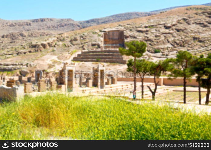 blur in iran persepolis the old ruins historical destination monuments and ruin