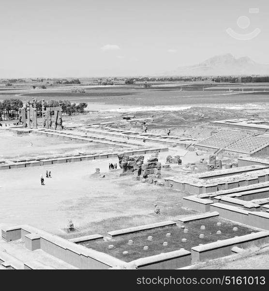 Blur In Iran Persepolis The Old Ruins Historical Destination Monuments 